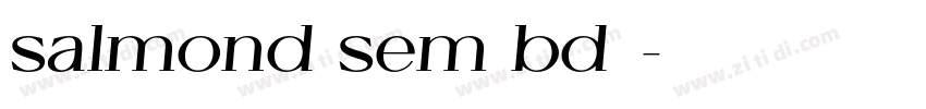 salmond sem bd字体字体转换